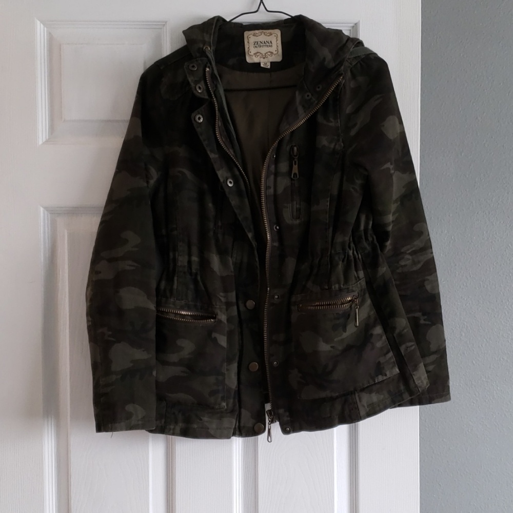 canvas thigh length jacket